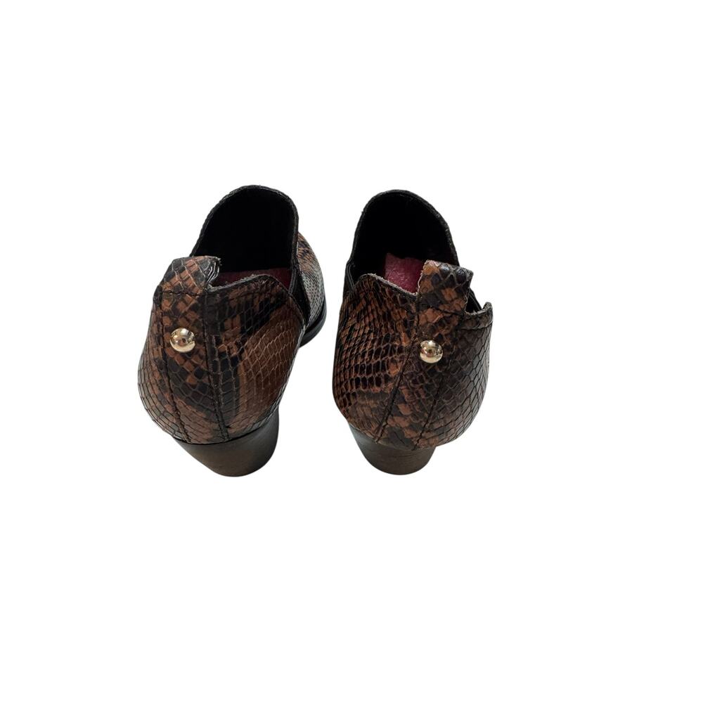 Marc Fisher Python Snake Print Leather Western Ch… - image 4